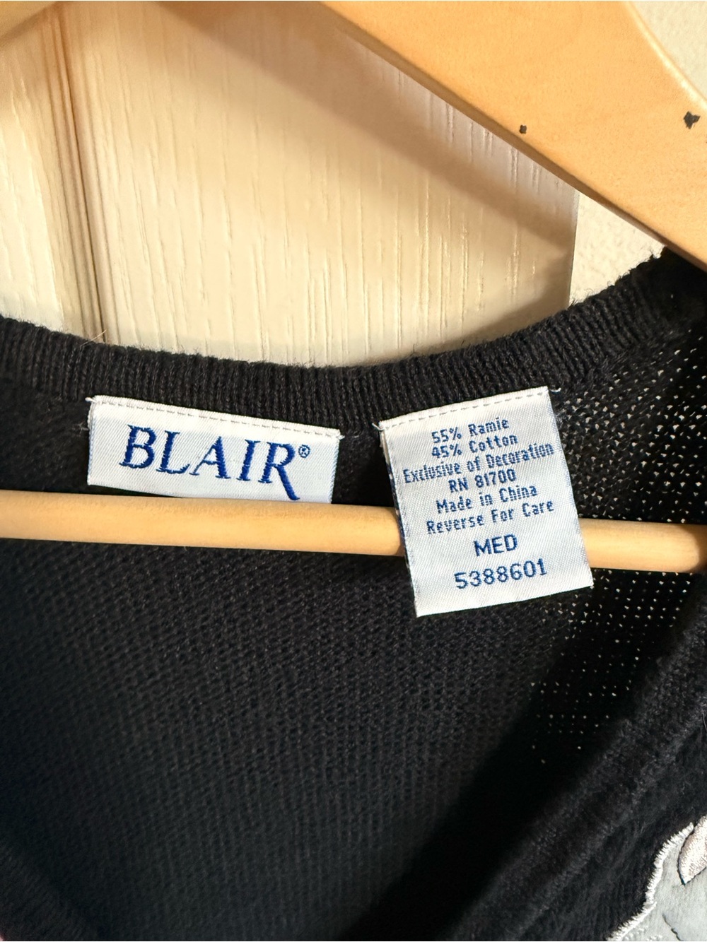 Blair Black, Pink & Gray Cat Appliqué Knit Vest - Picture 3 of 3